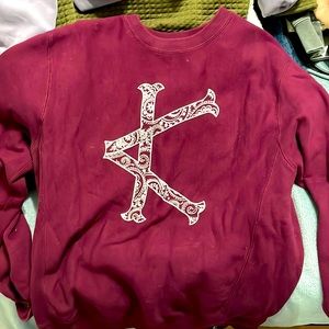 Caffeine and kilos crew neck maroon